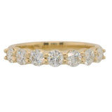 14 Karat Yellow 7 Diamonds=.85 Carat GH SI Wedding Band