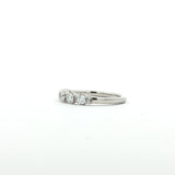 14 Karat White Gold 17 Lab Grown Diamonds=.49 Carat Size 7