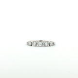 14 Karat White Gold 17 Lab Grown Diamonds=.49 Carat Size 7