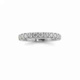 14 Karat White Gold 11 Lab Grown Diamonds=0.50 Carat EF,VS Size 7 Band