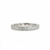 14 Karat White Gold 11 Lab Grown Diamonds=1 Carat EF,VS Size 7