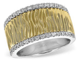 14 Karat Yellow & White Gold Diamond=.20 Carat G, SI1-2 Ring Size 7