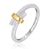 14 Karat Yellow & White Gold 30 Diamonds=0.10 Carat GH,VS-SI Ring