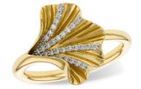 14 Karat Yellow Gold 31 Diamonds=.12 Carat G, SI1-2 Fashion Ring