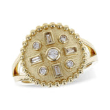 14 Karat Yellow Gold 9 Diamonds=.19 Carat
Fashion Ring Size 7