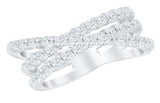 14 Karat White Gold 43 Diamonds=1.46 Carats IJ, SI Ring Size 7.5