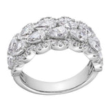 LDS DIAMOND RINGS
Brand: ZENSTAR JEWELRY LLC
14 Karat White Gold 68 Round/14 Marquise Lab Grown Diamonds-2.33 Carat GH VS Fashion Ring Size 7