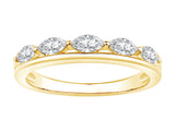 LDS DIAMOND RINGS
14 Karat Yellow Gold 5 Lab Grown Diamonds=.51 Carat EF VS Marquise Ring Size 7