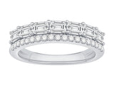 LDS DIAMOND RINGS
14 Karat White Gold 26 Lab Grown Diamonds=1.31 Carat EF VS Double Rown Ring Size 7
