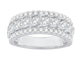 LDS DIAMOND RINGS
14 Karat White Gold 48 Lab Grown Diamonds=1.58 Carat EF VS Marquise/Round Band Size 7