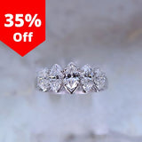14 Karat White Gold 5 Marq=1.54 GH SI1 Ladies Ring