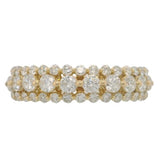 14 Karat Yellow 40 Diamonds=1.04 Carat GH SI 3 Row Band
