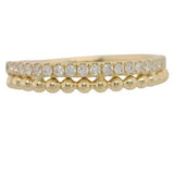 14 Karat Yellow 20 Diamonds=.18 Carat GH SI Beaded Band