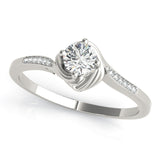 Platinum Single Row Engagement Ring