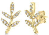 DIAMOND EARRINGS
Brand: ASHI DIAMONDS LLC.
10 Karat Yellow Gold 30 Diamonds= .12 Carat IJ I1-2 Leaf Stud Earrings