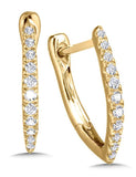 DIAMOND EARRINGS
Brand: SDC CREATIONS LLC
14 Karat Yellow Gold Diamonds= .10CT GH SI2-I1 Hoop Earrings
