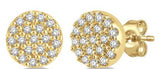 DIAMOND EARRINGS
Brand: ASHI DIAMONDS LLC.
14 Karat Yellow Gold 40 Diamonds=.12 Carat HI SI Petite Round Disc Stud Earrings
