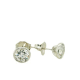 DIAMOND EARRINGS
Brand: ZENSTAR JEWELRY LLC
14 Karat White Gold 2 Lab Grown Diamonds=1.06 Carat GH VS Bezel Stud Earrings