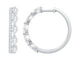 DIAMOND EARRINGS
14 Karat White Gold 52 Lab Grown Diamonds=1.85 Carat EF VS Marquise/Round Hoop Earrings