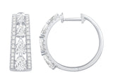 DIAMOND EARRINGS
14 Karat White Gold 68 Lab Grown Diamonds=2.02 Carat EF VS Pear/Round Hoop Earrings