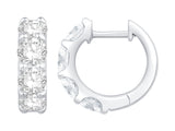 DIAMOND EARRINGS
14 Karat White Gold 8 Lab Grown Diamonds=3.04 Carat EF VS Huggie Hoop Earrings