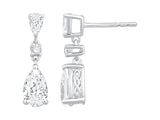 DIAMOND EARRINGS
14 Karat White Gold 6 Lab Grown Diamonds=1.45 Carat EF VS Dangle Earrings