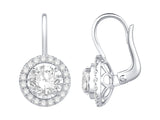 DIAMOND EARRINGS
14 Karat White Gold 40 Lab Grown Diamonds=2.56 Carat EF VS Round Halo Earrings