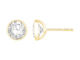 DIAMOND EARRINGS
14 Karat Yellow Gold 2 Lab Grown Diamonds=2.06 Carat EF VS Bezel Round Stud Earrings