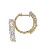 10 Karat Yellow 10 Diamonds=2 Carat GH SI Hoop Earrings