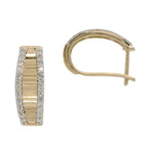 10 Karat Yellow Gold 48 Diamonds=.50 Carat GH SI1-2 Hoop Earrings