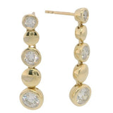 14 Karat Yellow Gold 6 Lab Grown Diamonds=1 Carat FG VS Dangle Post Earrings