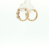 10 Karat Yellow Gold Hinged Hoop Earrings 60 Lab Grown Diamonds=.33 Carat