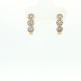 10 Karat Yellow Gold Hinged Hoop Earrings 60 Lab Grown Diamonds=.33 Carat