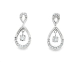 DIAMOND EARRINGS

10 Karat White Gold 26 Lab Grown Diamonds=.20 Carat Open Pear Shaped Post Earrings