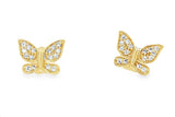 DIAMOND EARRINGS

10 Karat Yellow Gold 32 Lab Grown Diamonds = .10 Carat Butterfly Post Earrings