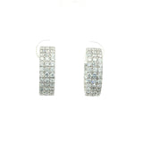 14 Karat White 72 Lab Grown Diamonds=2.65 Carat Hoop Earrings