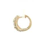 14 Karat Yellow Gold 66 Lab Grown Diamonds=1.54 Carat Hoop Earrings
