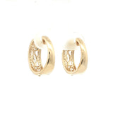 14 Karat Yellow Gold 66 Lab Grown Diamonds=1.54 Carat Hoop Earrings