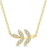 DIAMOND PENDANTS
Brand: ASHI DIAMONDS LLC.
10 Karat Yellow Gold 15 Diamonds= .10 Carat HI SI Leaf Pendant with Chain