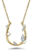 DIAMOND PENDANTS
Brand: SDC CREATIONS LLC
10 Karat Yellow Gold Diamonds= .20 Carat HI I1 Horseshoe Necklace