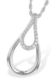 DIAMOND PENDANTS
Brand: ALLISON KAUFMAN
14 Karat White Gold 25 Diamonds= .14 Carat G SI1-2 Slide Pendant with Chain