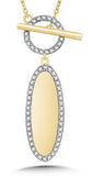 DIAMOND PENDANTS
Brand: SDC CREATIONS LLC
10 Karat Yellow Gold Diamonds= .33 Carat HI I1 Oval Necklace