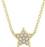 DIAMOND PENDANTS
Brand: ASHI DIAMONDS LLC.
10 Karat Yellow Gold 11 Diamonds=.10 Carat HI SI Star Petite Pendant with Chain