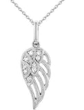 DIAMOND PENDANTS
Brand: ASHI DIAMONDS LLC.
10 Karat White Gold 9 Diamonds=.05 Carat HI SI Angel Wing Petite Pendant with Chain