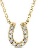 DIAMOND PENDANTS
Brand: ASHI DIAMONDS LLC.
10 Karat Yellow Gold 11 Diamonds=.10 Carat HI SI Horseshoe Pendant with Chain