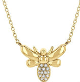 DIAMOND PENDANTS
Brand: ASHI DIAMONDS LLC.
10 Karat Yellow Gold 14 Diamonds=.06 Carat HI SI Bumble Bee Pendant with Chain