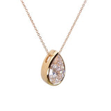 DIAMOND PENDANTS
Brand: ZENSTAR JEWELRY LLC
14 Karat Yellow Gold Pear Lab Grown Diamond=3 Carat GH VS Bezel Solitaire Pendant with Chain