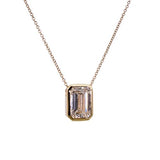DIAMOND PENDANTS
Brand: ZENSTAR JEWELRY LLC
14 Karat Yellow Gold Emerald Lab Grown Diamond=3 Carat GH VS Bezel Solitaire Pendant with Chain