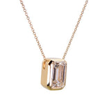 DIAMOND PENDANTS
Brand: ZENSTAR JEWELRY LLC
14 Karat Yellow Gold Emerald Lab Grown Diamond=3 Carat GH VS Bezel Solitaire Pendant with Chain