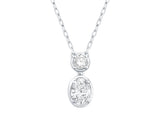 DIAMOND PENDANTS
10 Karat White Gold 2 Lab Grown Diamonds=.49 Carat EF VS Pendant with Chain